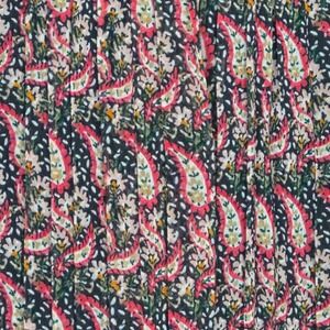 Banana Republic Release Pleat Paisley Print Midi Skirt